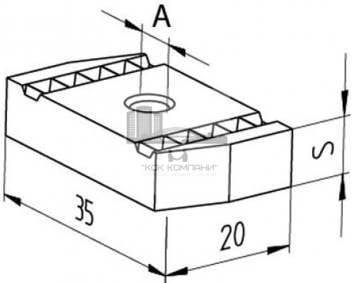 Гайка канальная fischer FCN для профиля FUS ОЦ, M6 20x35x6 мм
